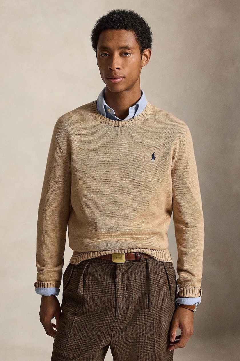 Polo Ralph Lauren sweater cotton Men's beige 710810841 at PRM US Polo Ralph Lauren sweater cotton Men's beige 710810841 at PRM US