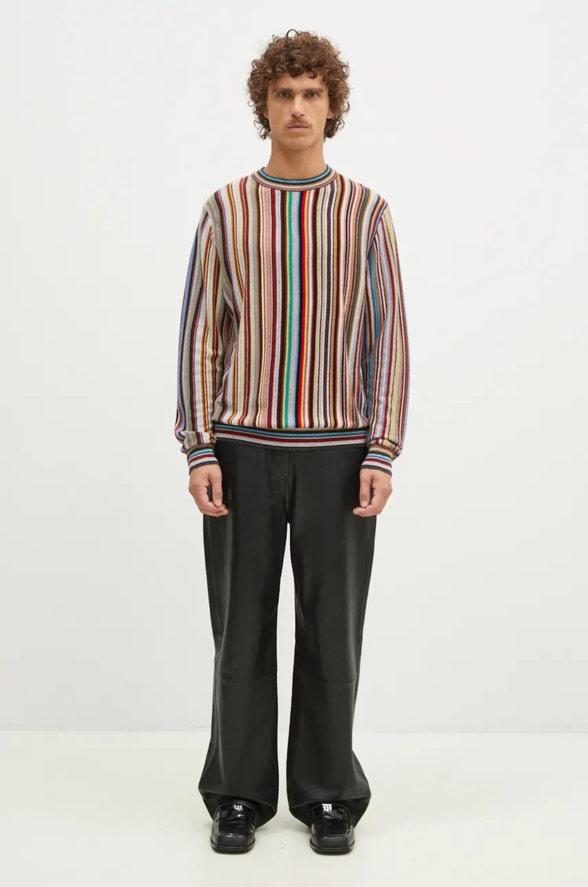 美品✨Paul smith 現行 テーラード カシミア 水玉 Lanificio AW24-SWM08D-MLC_F5.webp?v=