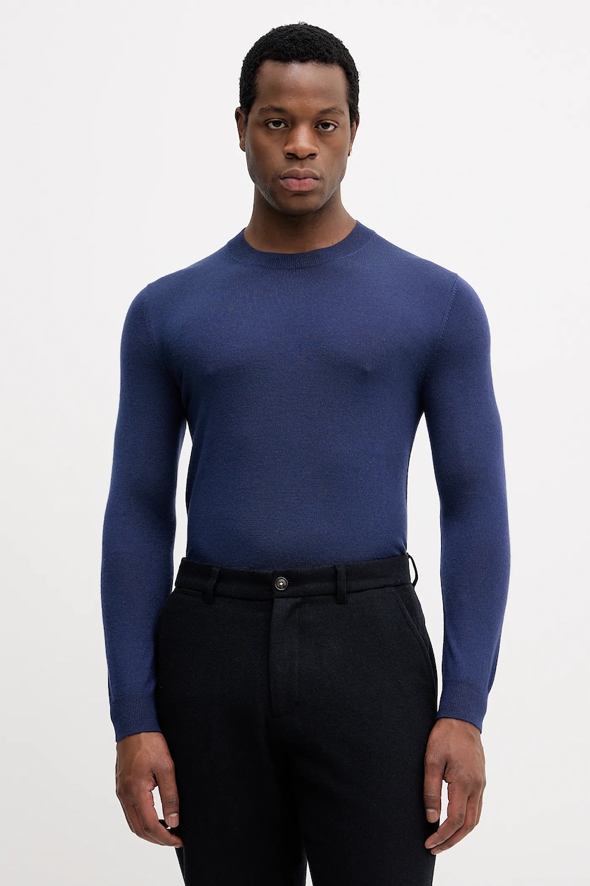 Maglione Uomo QS A Maniche Lunghe - Vestibilità Regolare, Effetto Usato Maglione Uomo QS A Maniche Lunghe - Vestibilità Regolare, Effetto Usato