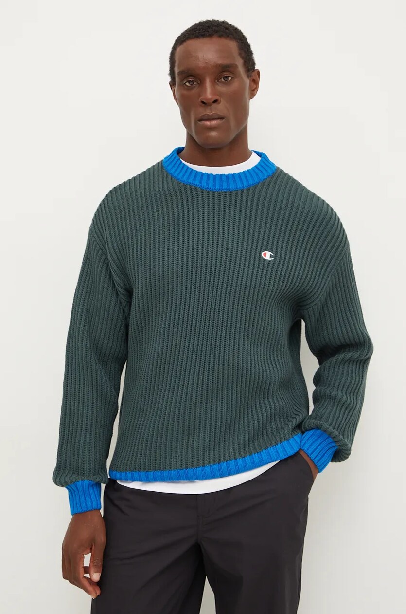 Champion maglione uomo colore verde 220442