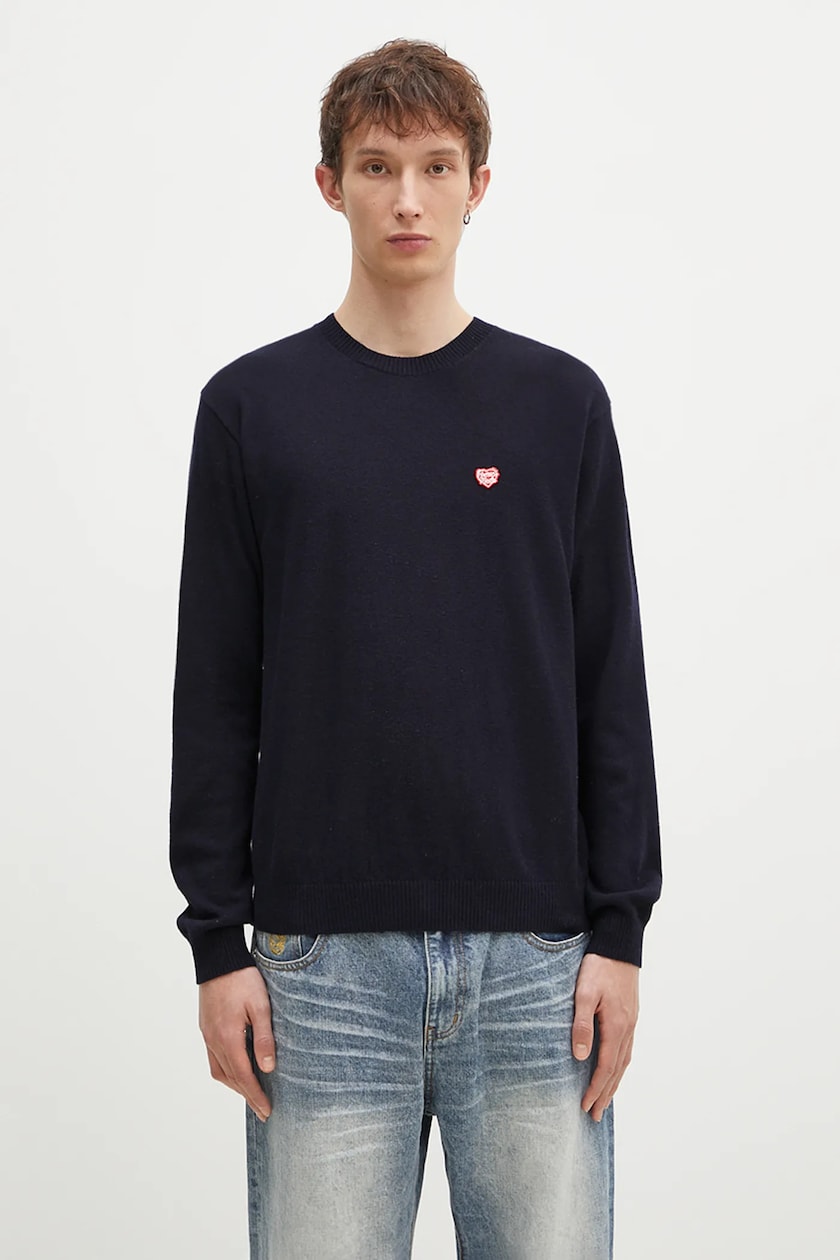 Human Made wool blend jumper Heart Knit Sweater men's beige Human Made wool blend jumper Heart Knit Sweater men's beige