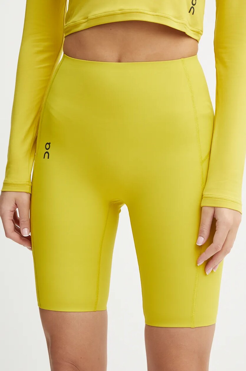 ON running pantaloni scur i de antrenament Movement culoarea verde neted high waist 1WE11912607 ANSWEAR.ro