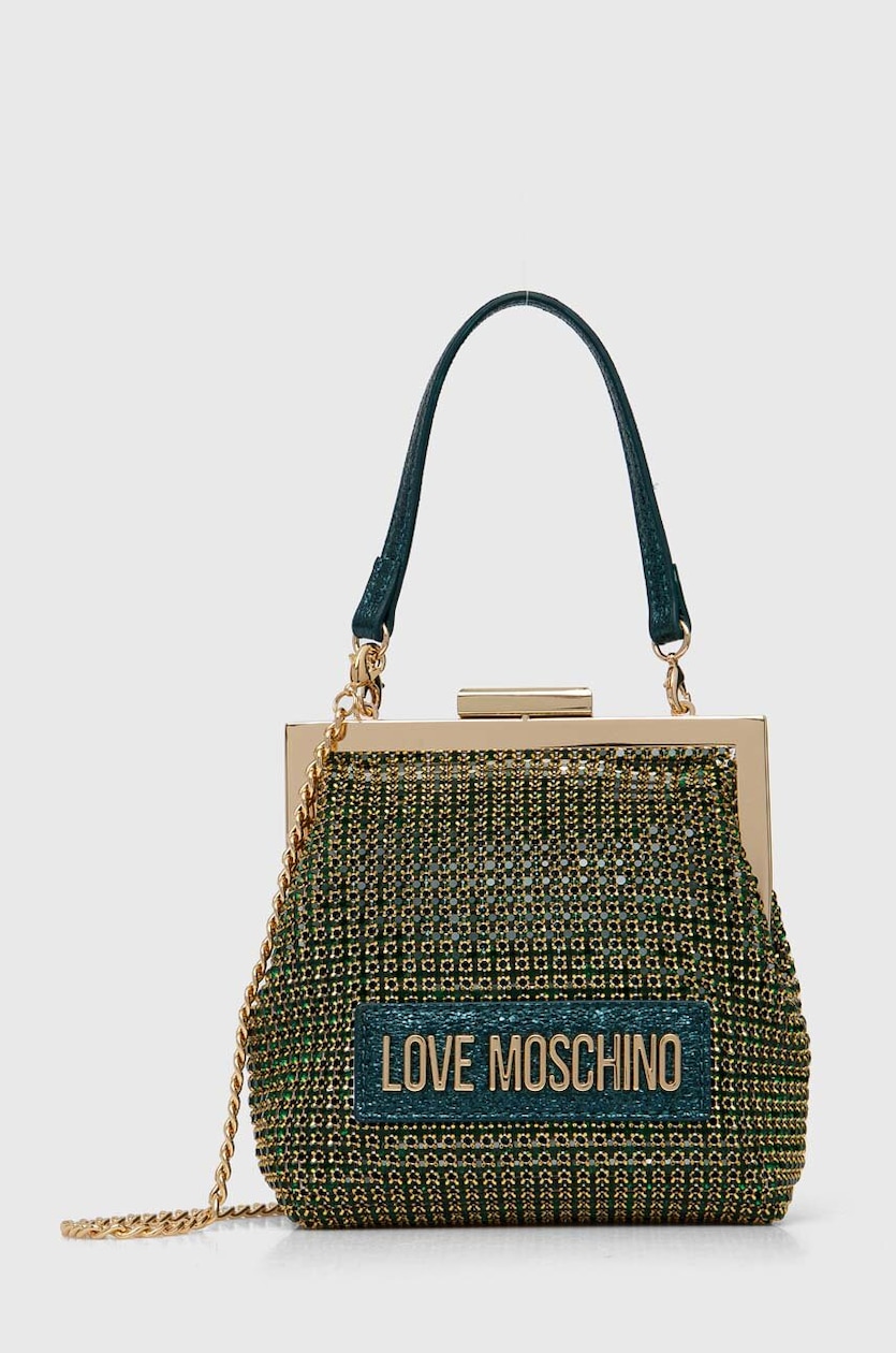 Love Moschino torebka kolor zielony JC4043PP1LLP100A