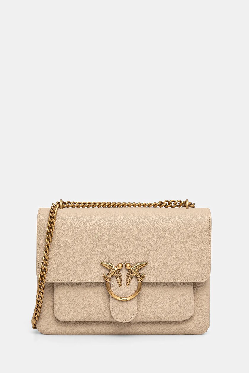 Pinko torebka zamszowa kolor beżowy 104340 A2CC | Answear.com