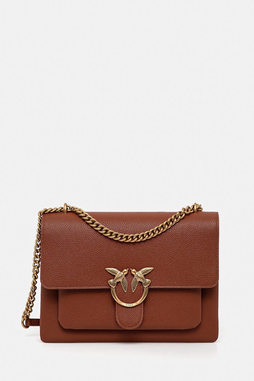 2co16 0108 ♡ Pinko torebka zamszowa kolor brązowy 104524 A2CC | Answear.com