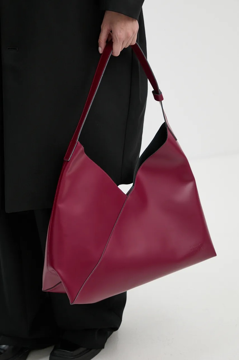 MM6 Maison Margiela leather handbag maroon color SB6WC0016