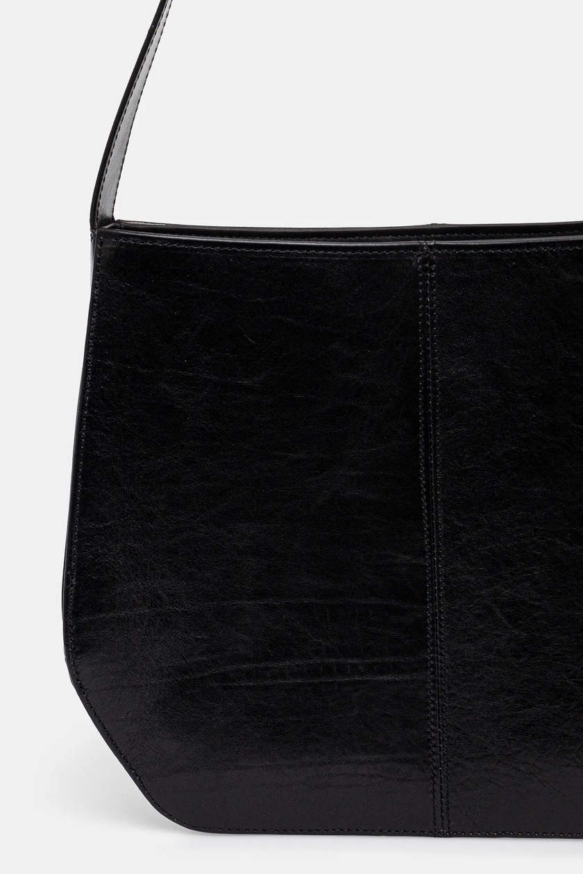 OUR LEGACY｜ (Flat Bag (A4248FT)) Our Legacy - Flat Bag True Dye Black Leather