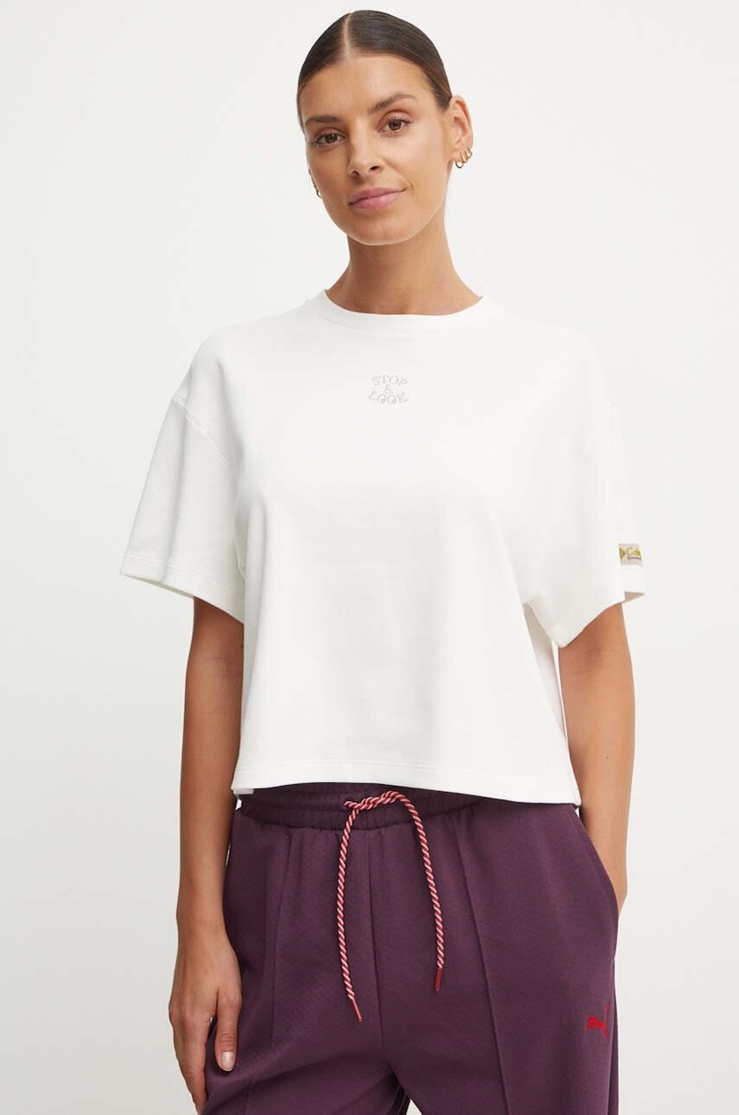 激安 超特価商店街  t-shirt Originals adidas Neuclassics color beige women's トップス