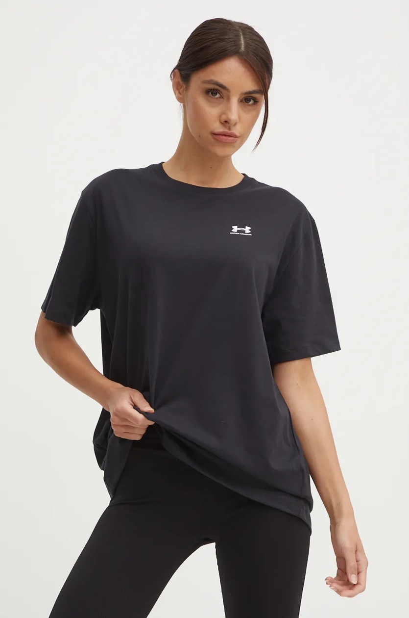 Magliette nera under armour sales