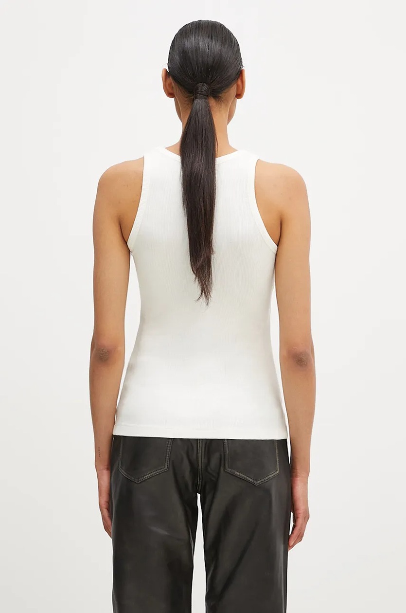 Coperni top Rib Logo Tank Top women's beige color COPJS12F5006 at
