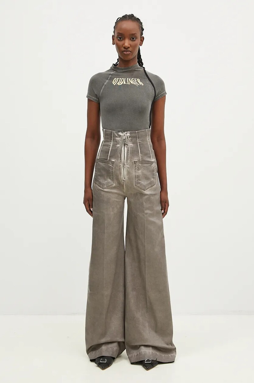 Ottolinger t-shirt Deconstructed Fitted T-Shirt women's gray
