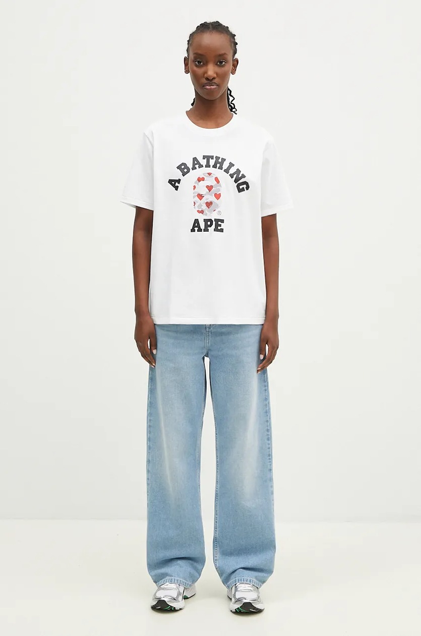 A Bathing Ape cotton t-shirt I Love Bape College PRM EU