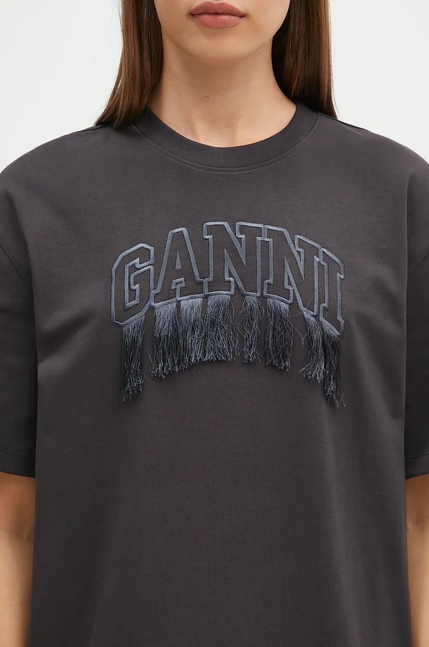 【Ganni】Fringe T-shirt フリンジ Tシャツ Ganni Fringe T-shirt | italist