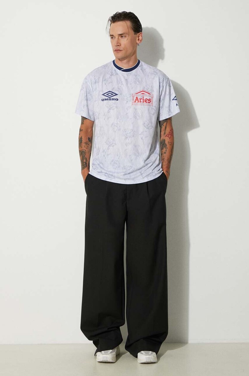 Aries t-shirt Aries x Umbro White Roses SS Football Jersey