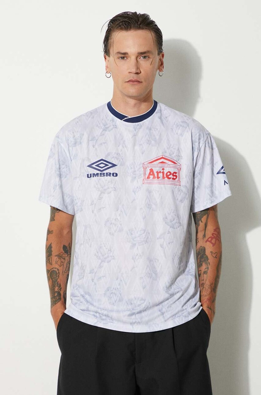 Aries t-shirt Aries x Umbro White Roses SS Football Jersey