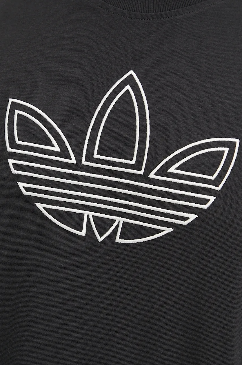 Adidas outline tee black sales
