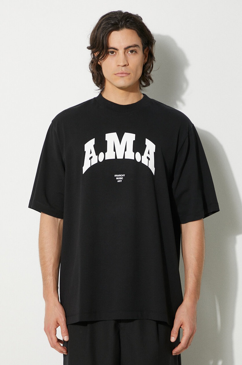 Marcelo Burlon t-shirt in cotone Ama Over Tee uomo colore nero