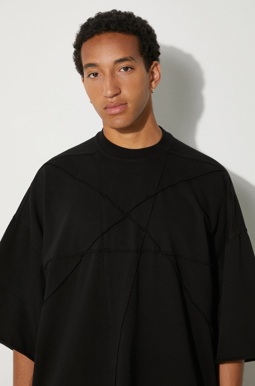 Rick Owens cotton t-shirt Tommy T men's black color smooth