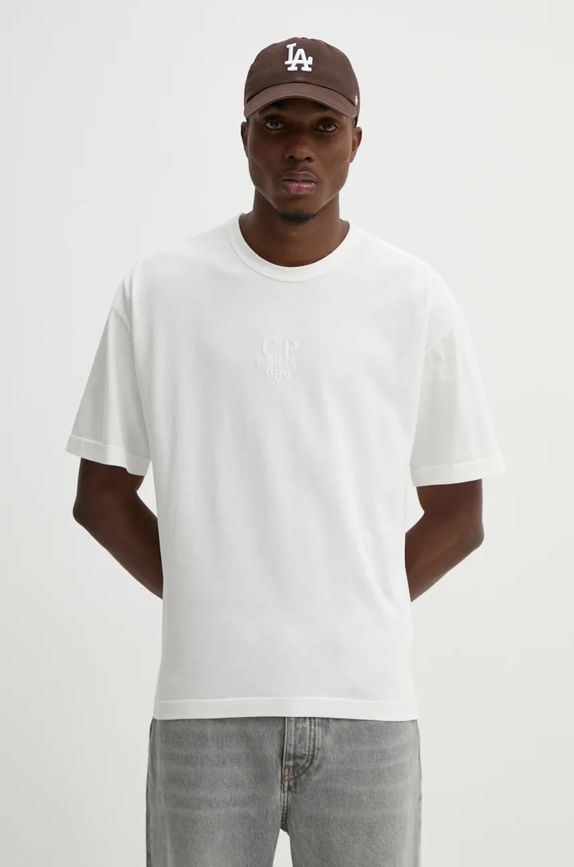 C.P. Company t-shirt bawełniany 20/1 Jersey Boxy Logo męski