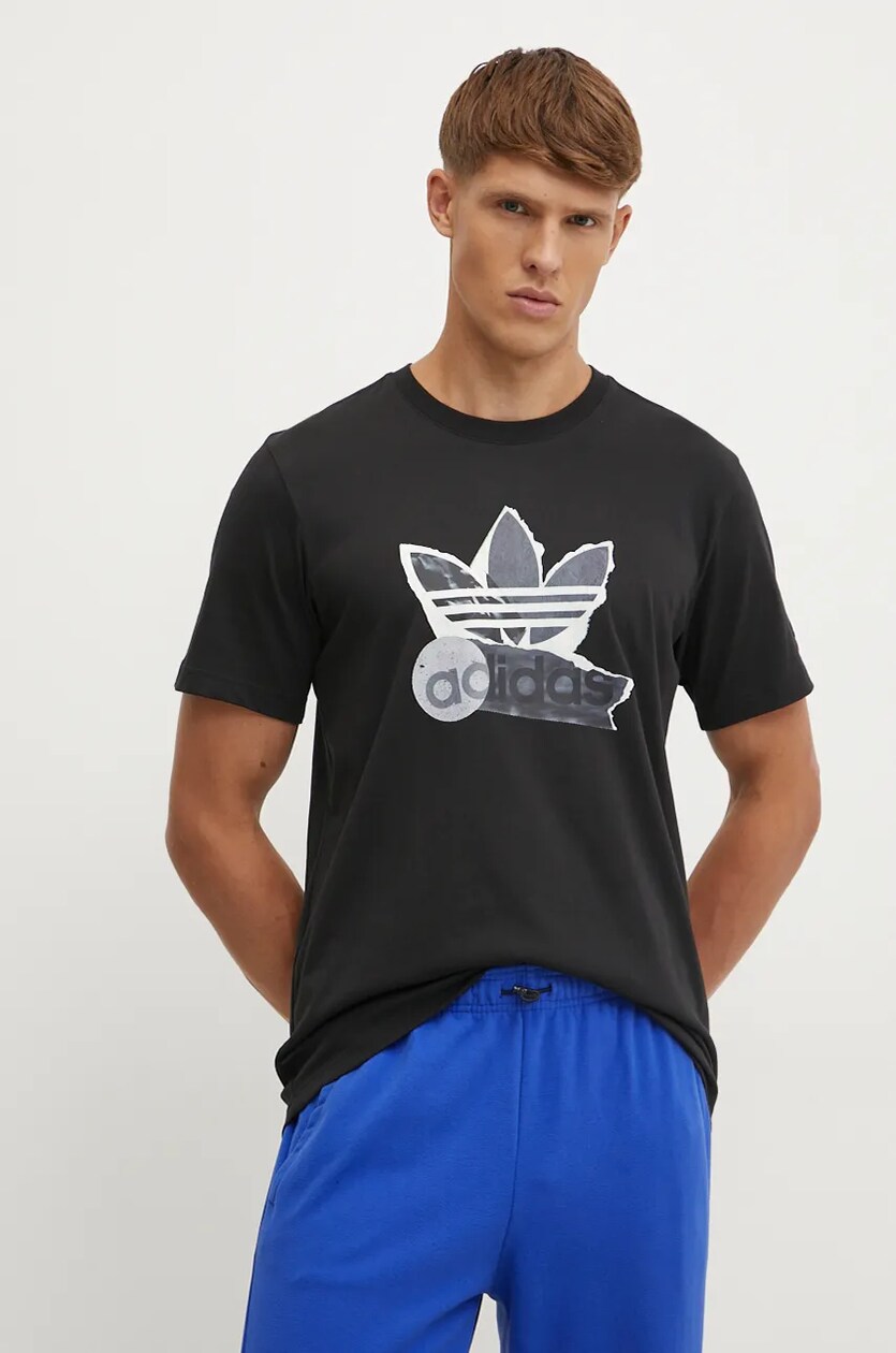 adidas Originals t shirt m ski kolor czarny z nadrukiem IZ2588 Answear