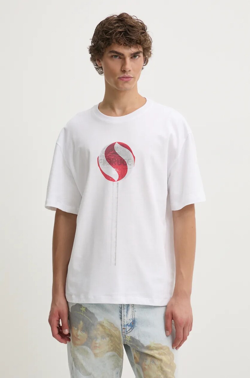 Fiorucci t shirt in cotone uomo colore bianco M01FMTSH103CJ01WH03