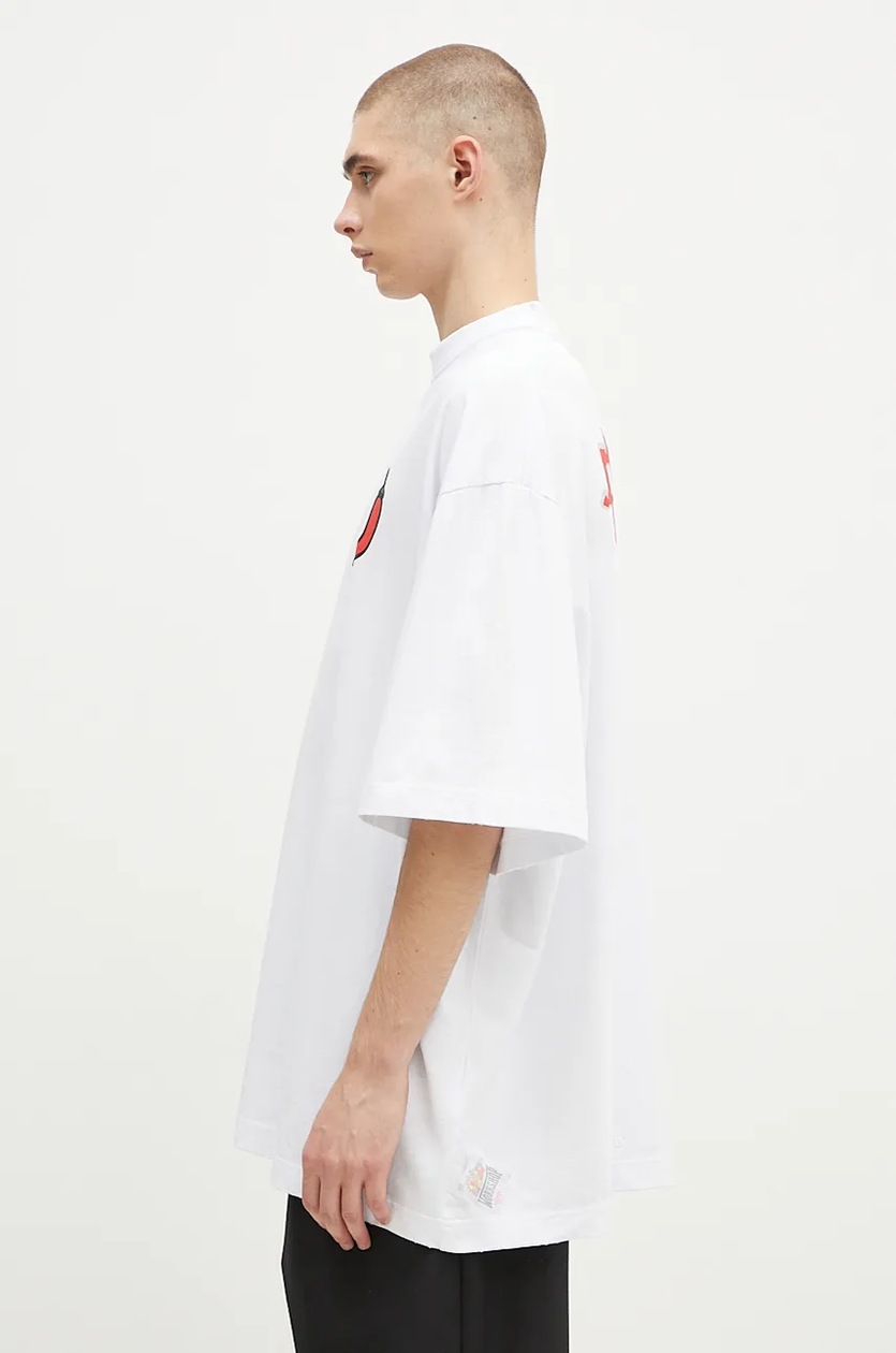 032C cotton t-shirt ''On Fire'' Oversized T-Shirt men's