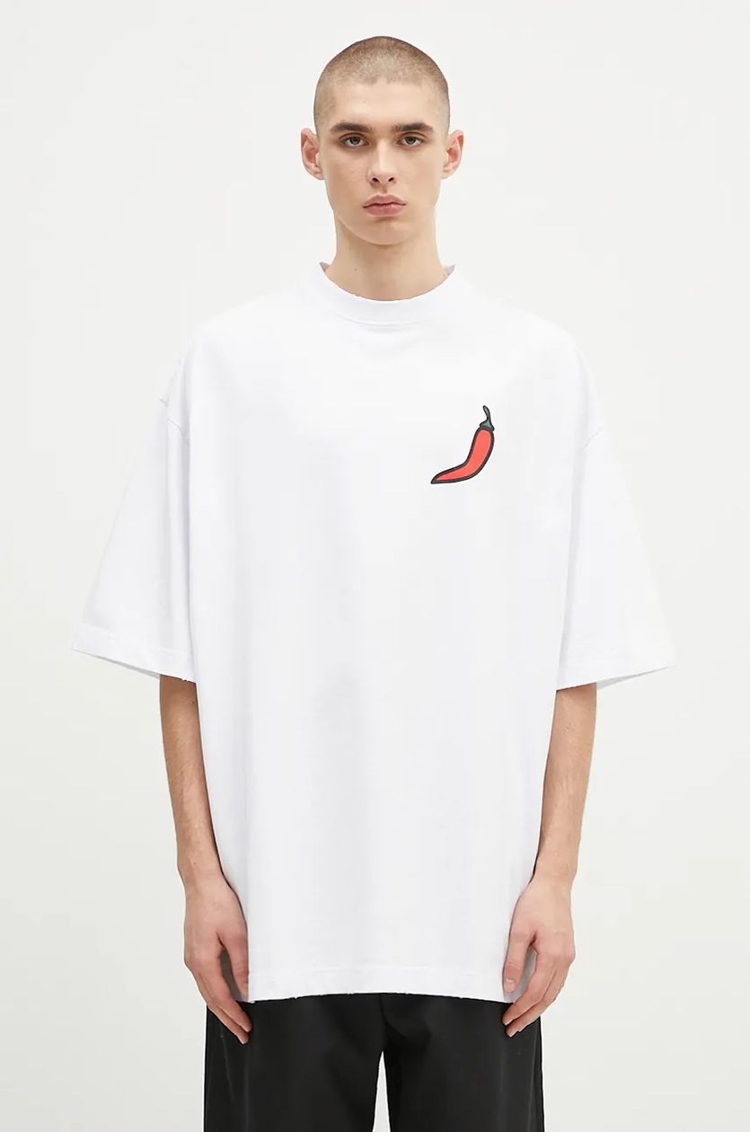 032C cotton t-shirt ''On Fire'' Oversized T-Shirt men's 032C cotton t-shirt ''On Fire'' Oversized T-Shirt men's