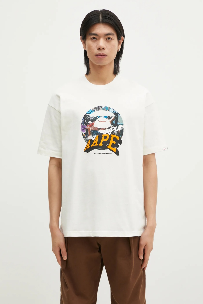 Tシャツ・カットソー ARCHIVE BEIGE COTTON T-SHIRT Printed T-shirt | Beige | Jack & Jones®