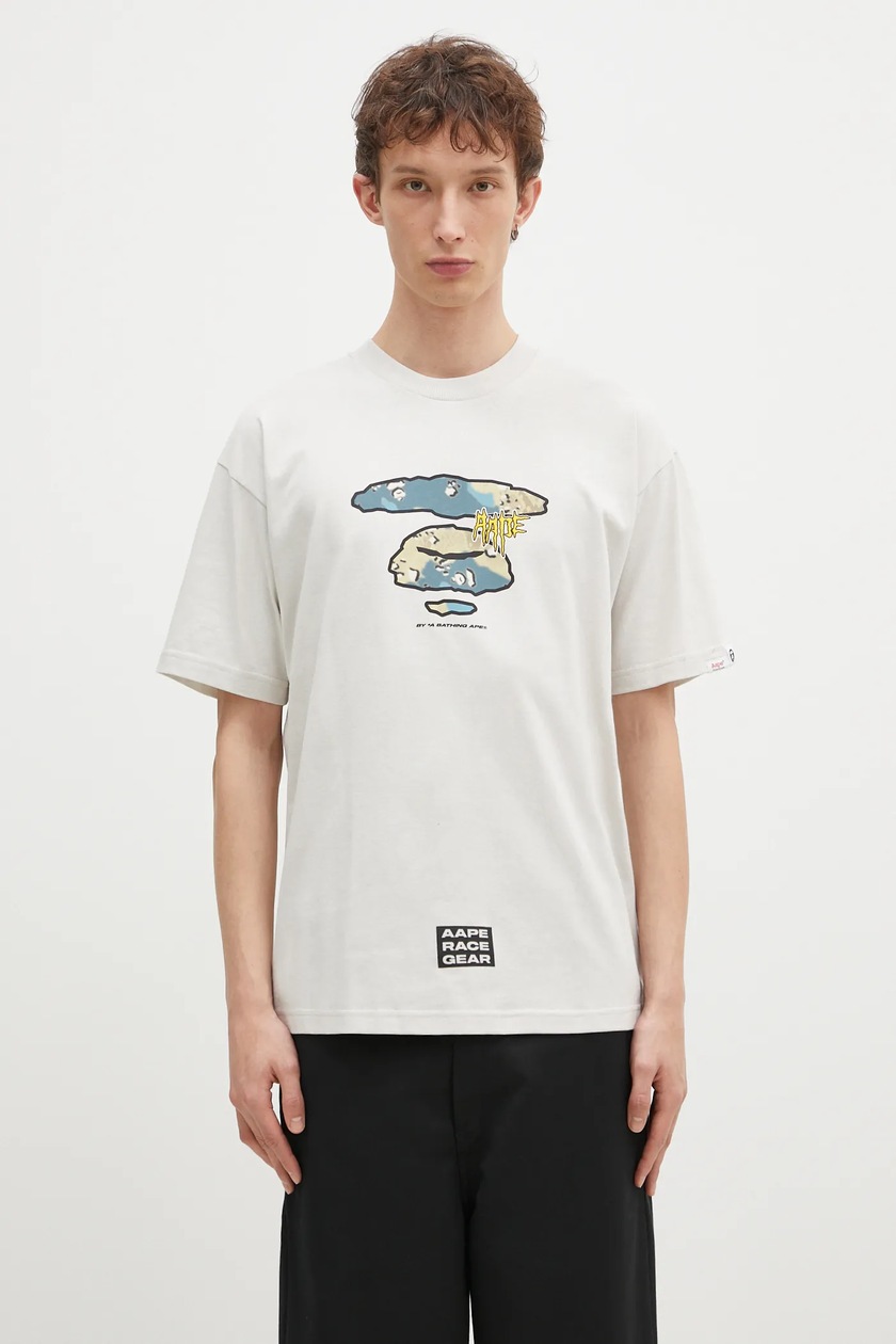 Andersson Bell t-shirt Remy Printed Tyvek men's beige color
