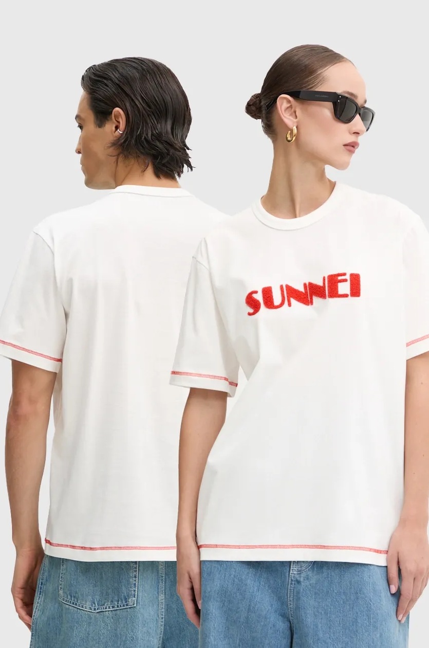 Tシャツ・カットソー SUNNEI OFFD WHITE COTTON T-SHIRT Sunnei cotton t-shirt PRM EU