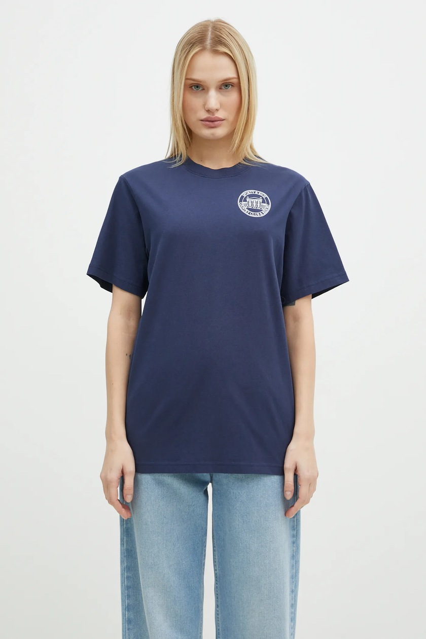 Tシャツ・カットソー Sporty & Rich Women's Vendome Crop T-shirt Blue TS832SK Sporty & Rich Vendome Cropped T-Shirt Sky Blue & White | END