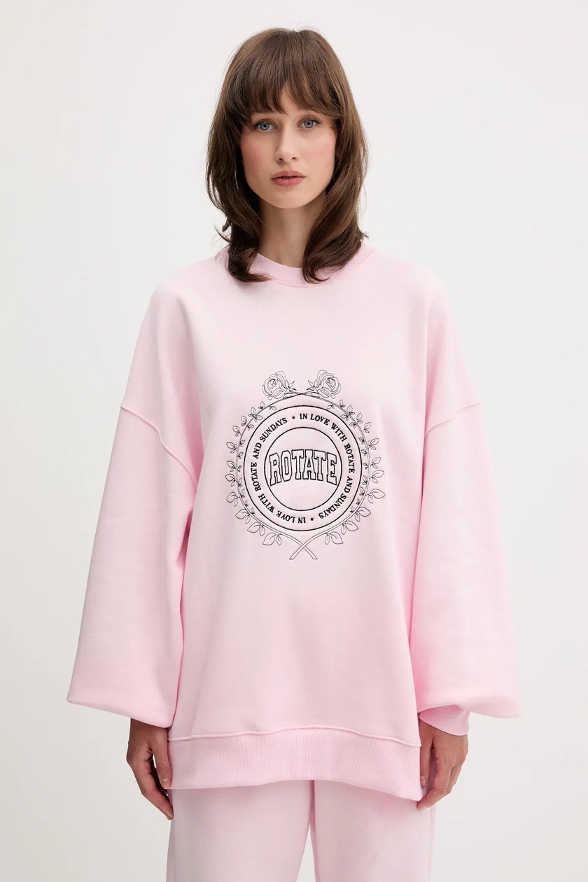 Martine Rose cotton sweatshirt Rugby Polo pink color patterned