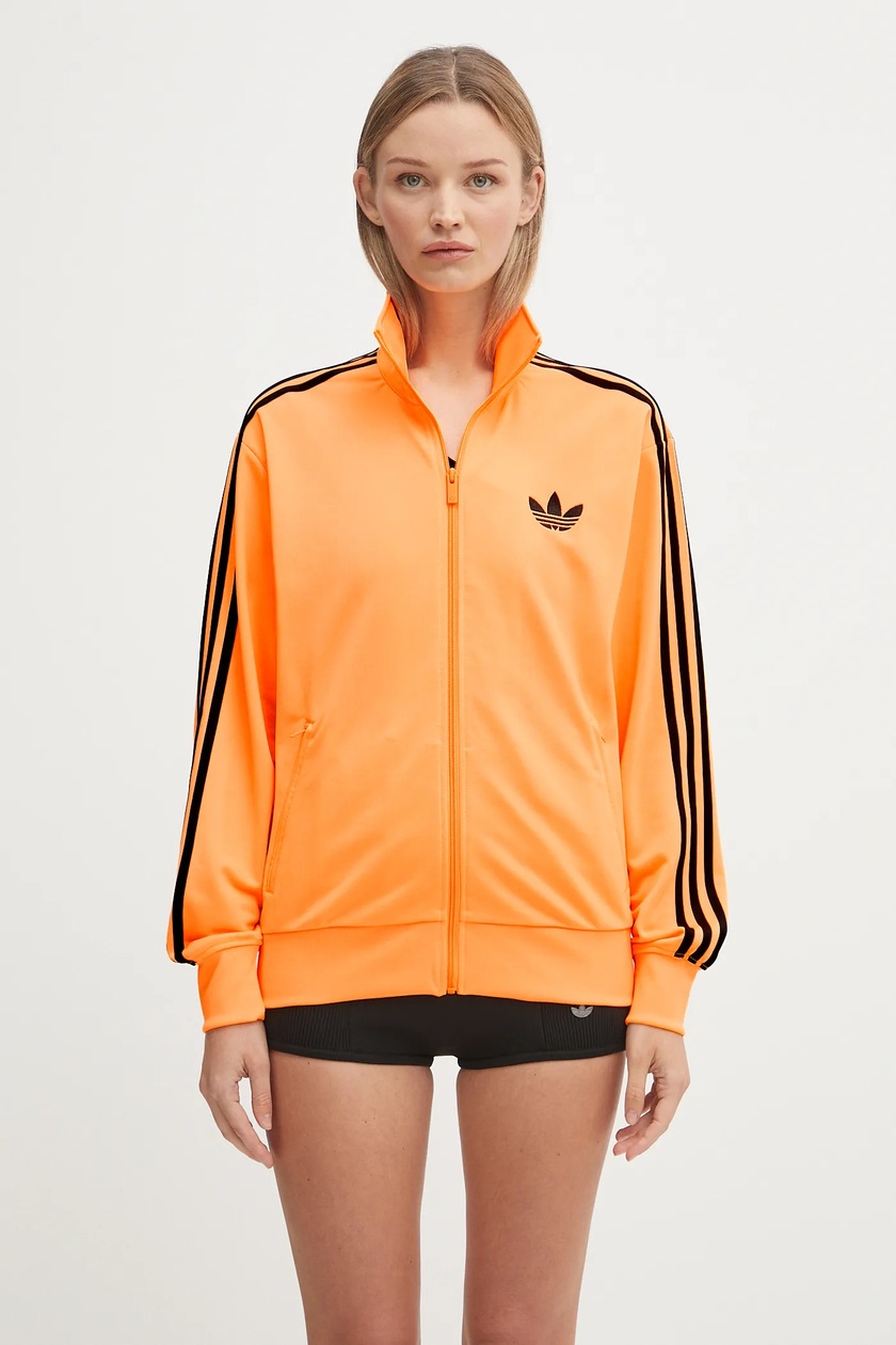 adidas Originals sweatshirt 70s Velour Tracktop women's pink