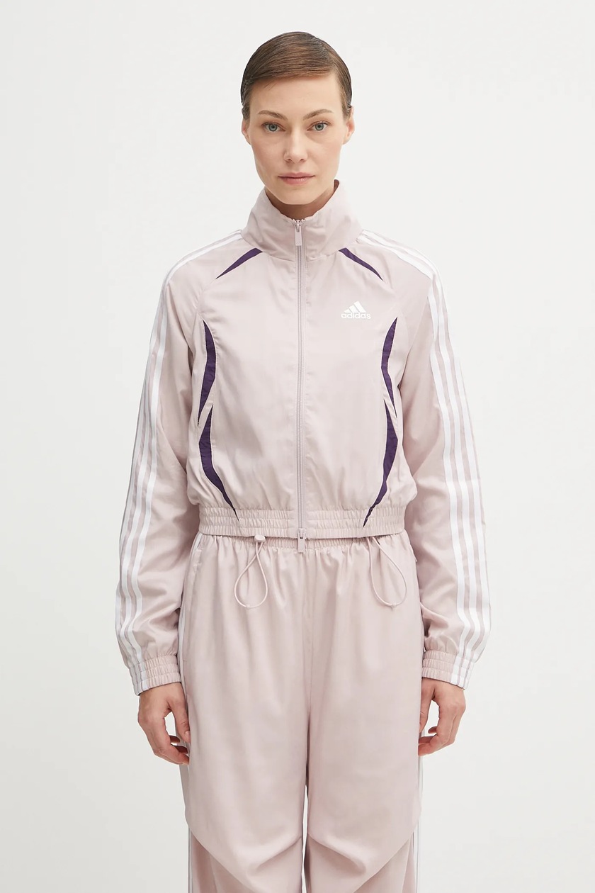 adidas Originals sweatshirt 70s Velour Tracktop women's pink