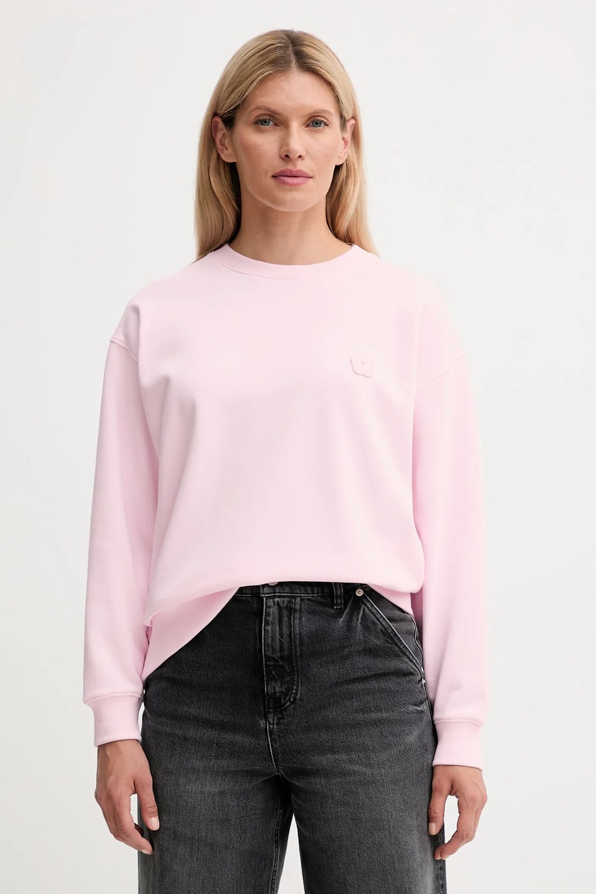 Kenzo cotton sweatshirt pink color smooth FF52SW1804MF at PRM US