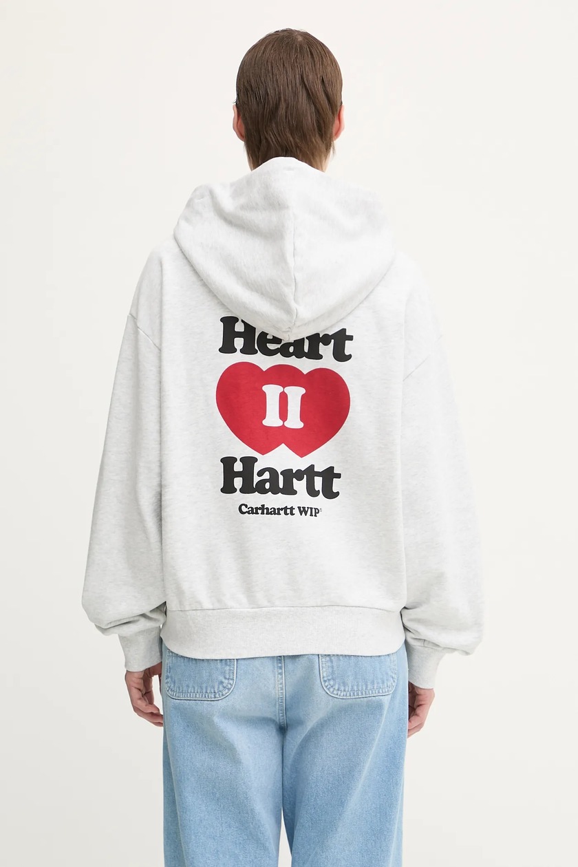 Carhartt WIP cotton sweatshirt W' Hooded Heart II Hartt white Carhartt WIP cotton sweatshirt W' Hooded Heart II Hartt white