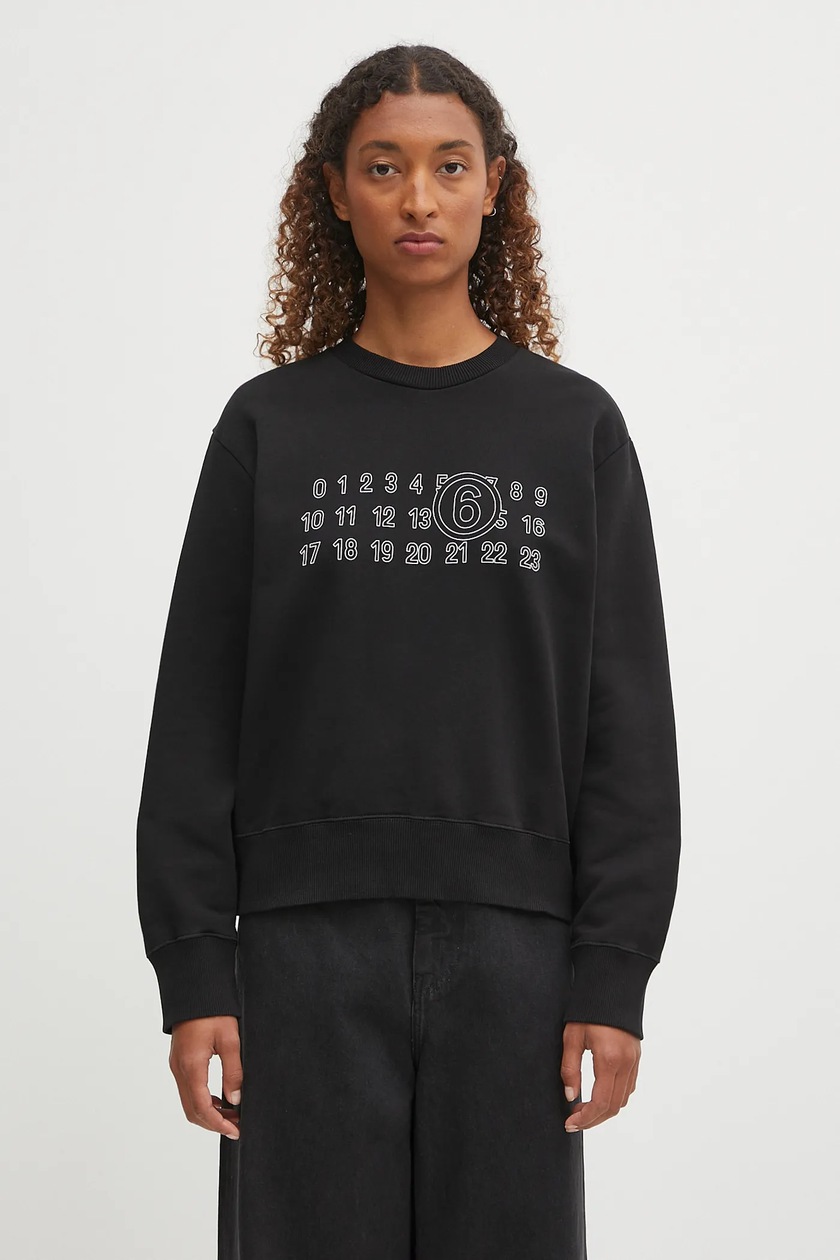 パーカー・フーディ MM6 Maison Margiela Black cotton sweatshirt MM6 Maison Margiela - Sweatshirt with Hooded Layer | HBX
