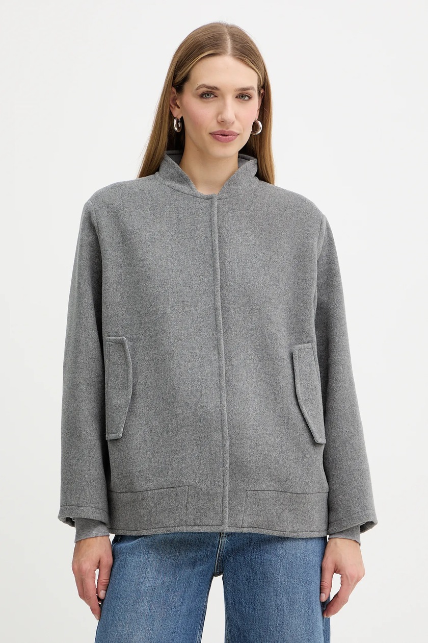 adidas Originals kurtka WOVEN TT ZIP damska kolor szary