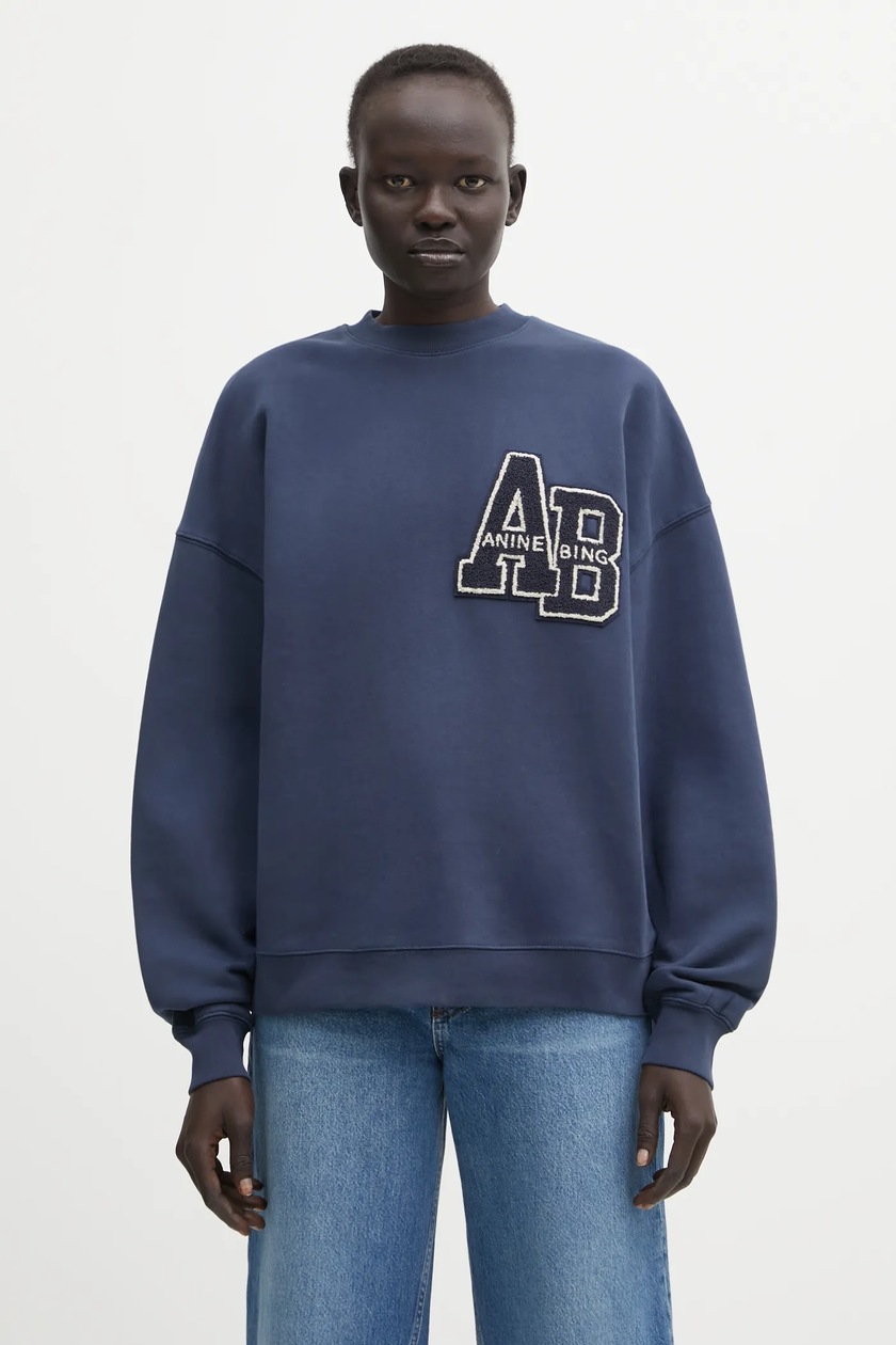 A.P.C. cotton sweatshirt Hoodie Item F women's navy blue color at