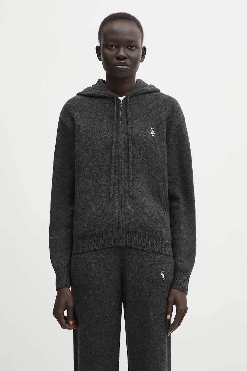 Carhartt WIP cotton sweatshirt Hooded Nelson Jacket green color