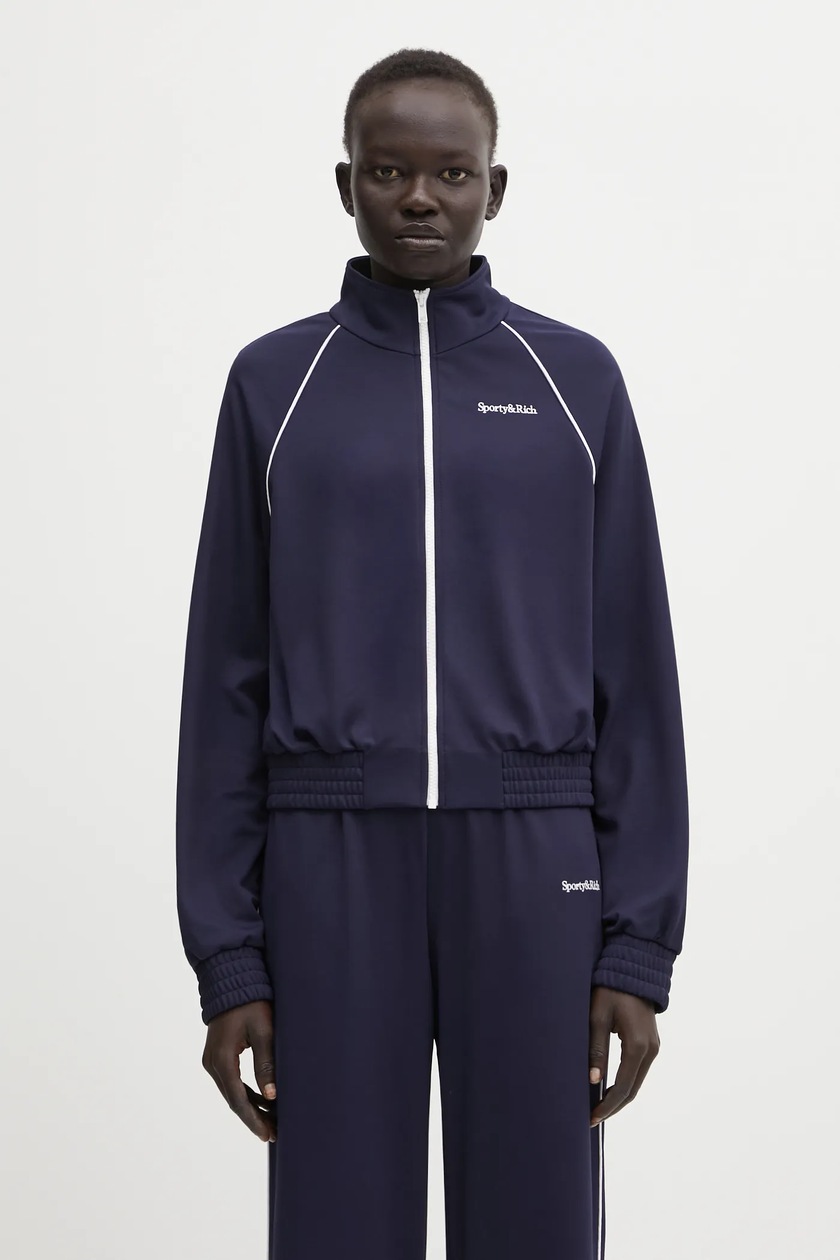 adidas Originals sweatshirt Crochet Tracktop blue color patterned