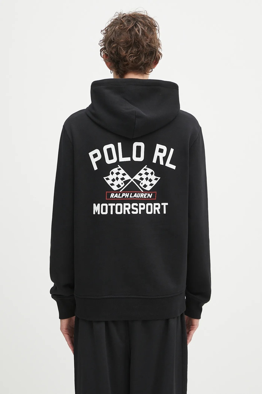 Polo Ralph Lauren sweatshirt Fleece-LSL-SWS men's black color