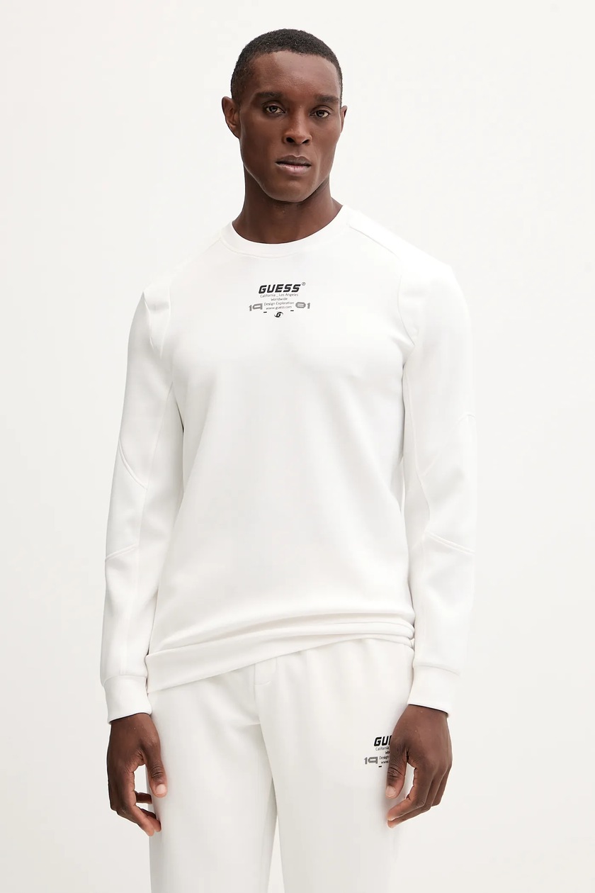 Кофта adidas Originals Oversize Crew цвет белый с аппликацией