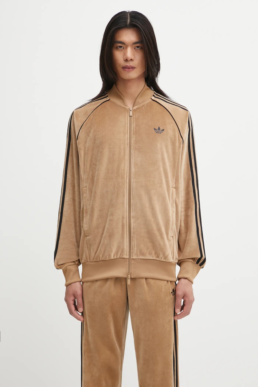 adidas Originals sweatshirt Premium Tracktop men's beige color
