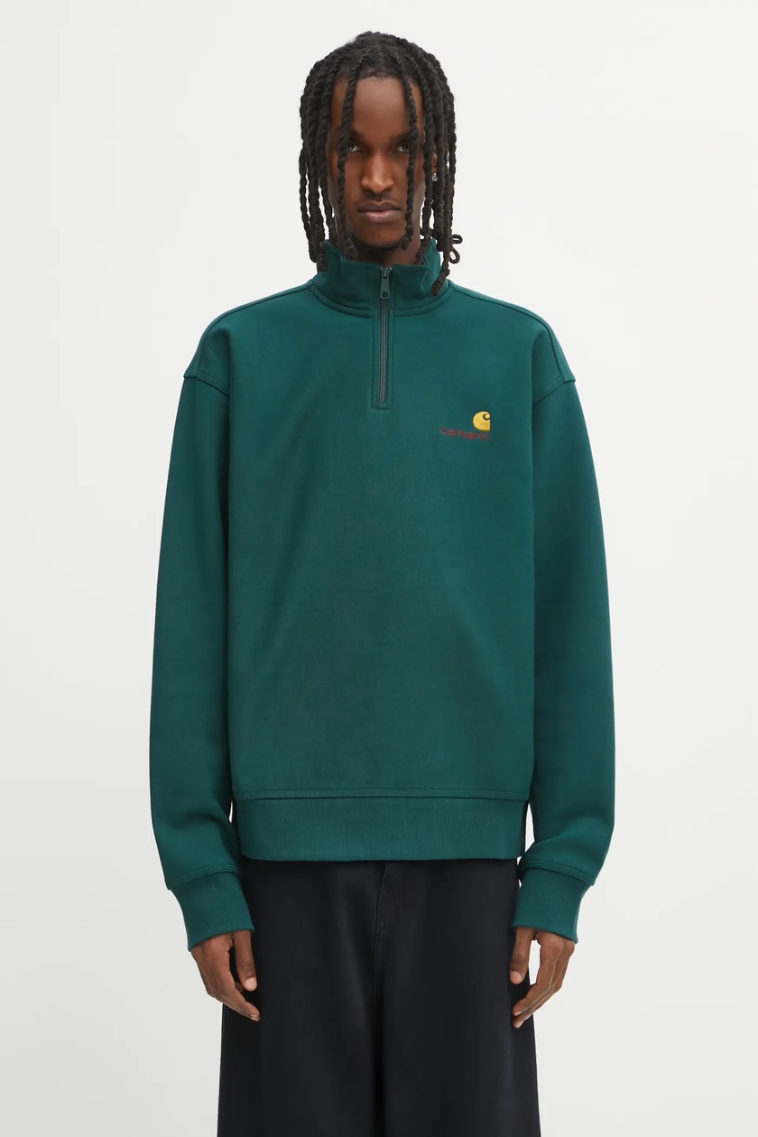Maison Kitsuné cotton sweatshirt Bold Fox Head Patch men's green