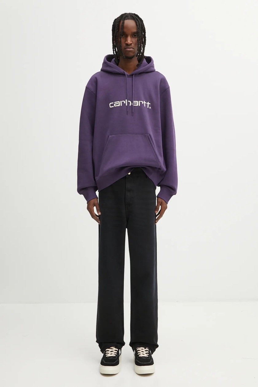 Carhartt WIP hooded sweatshirt Carhartt violet color hooded with