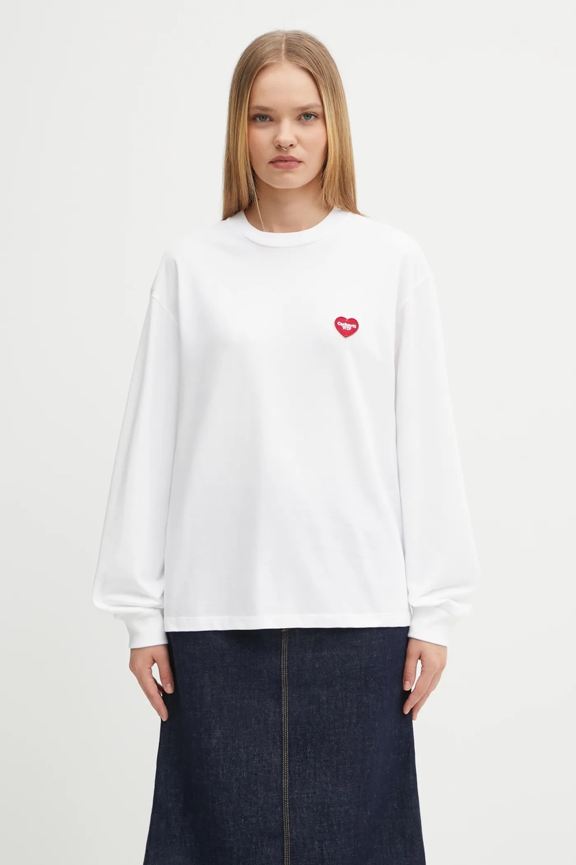 Carhartt WIP cotton longsleeve top W' L/S Heart Patch T
