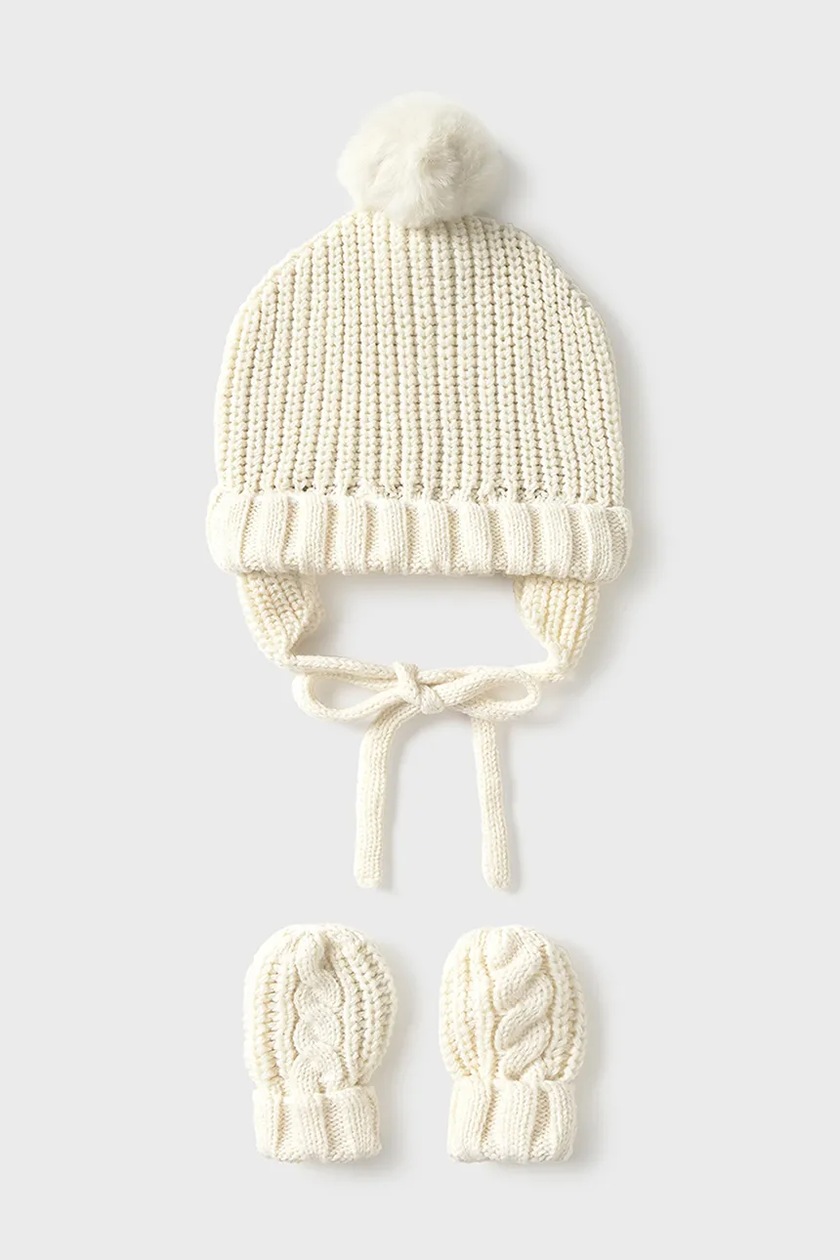 Guess czapka i rękawiczki 2-pack kolor beżowy H5BW13 Z1070