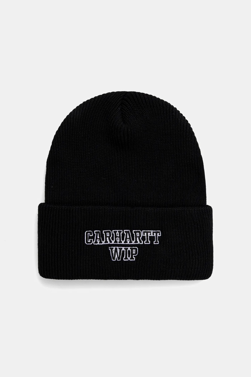 Carhartt WIP beanie American Script Beanie black color