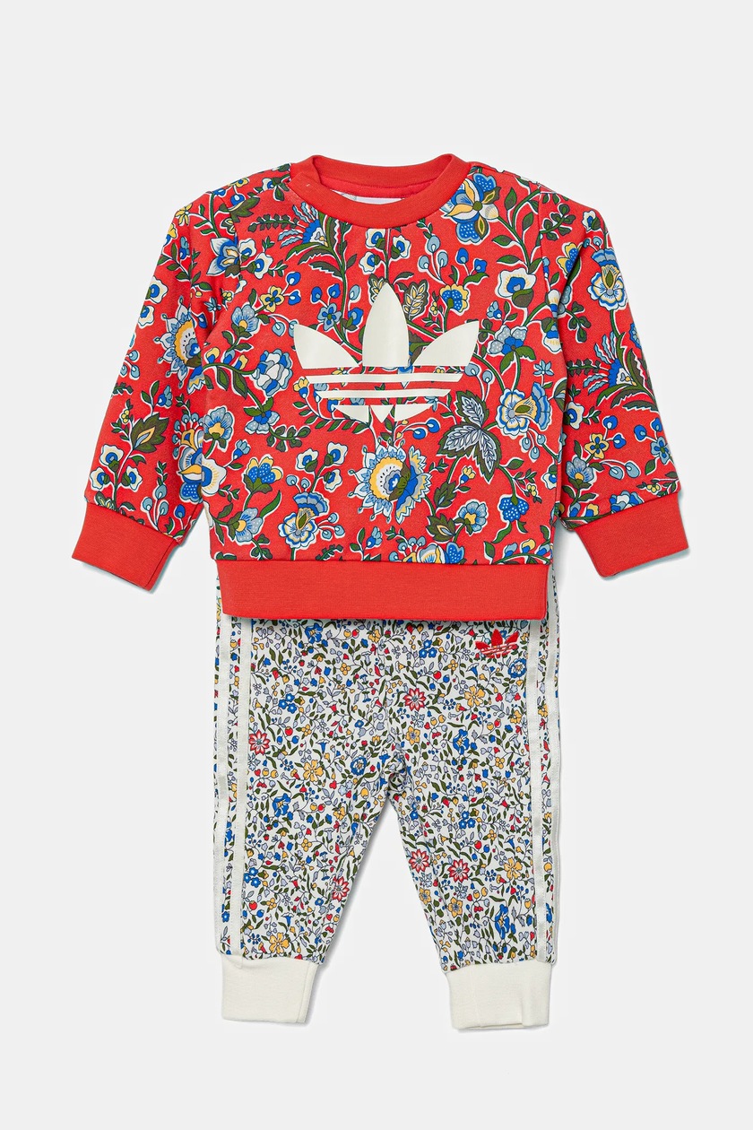adidas Originals trening bebelusi HOODIE SET culoarea rosu, IX5163